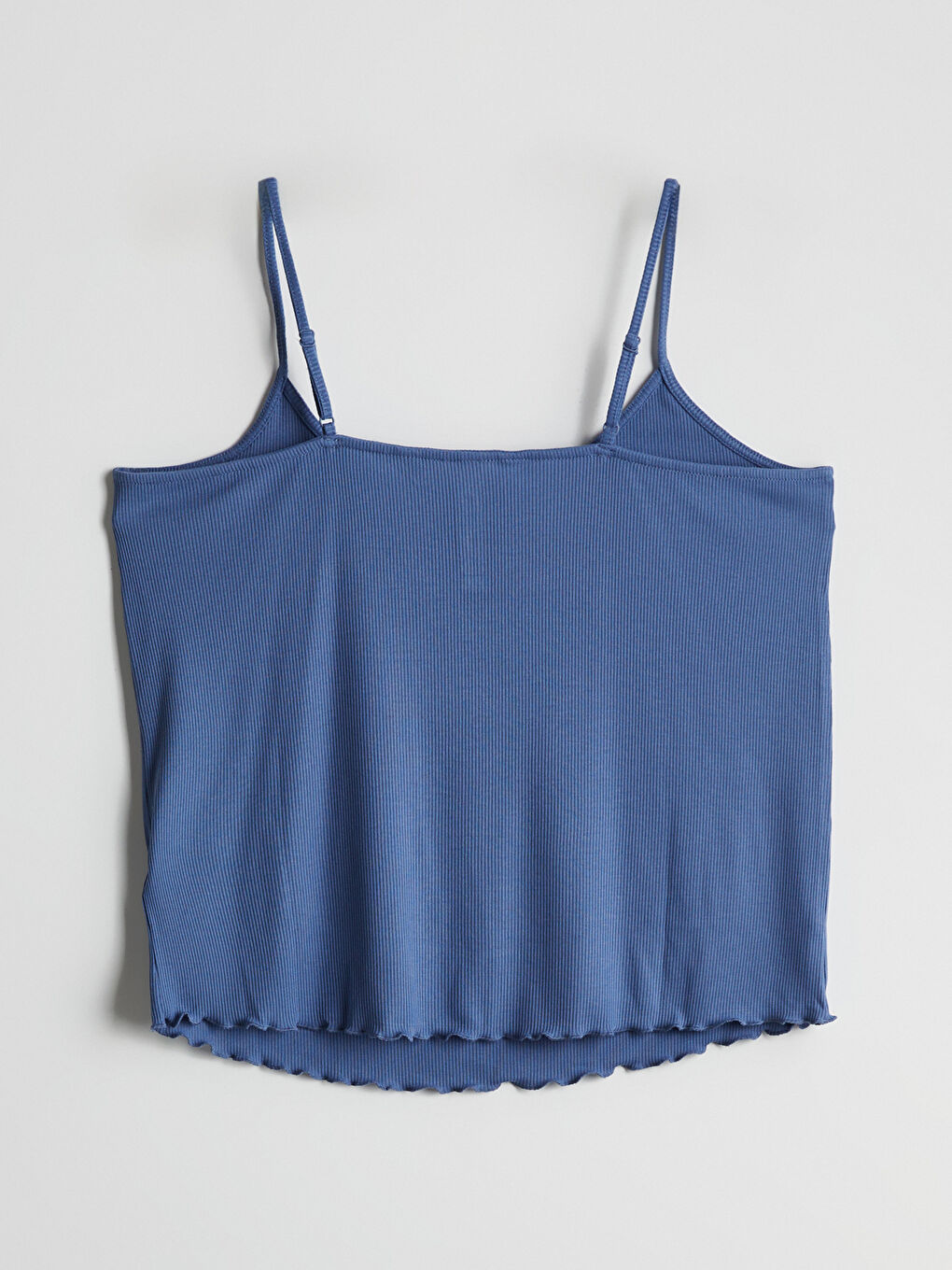 Mavi V Yaka Kadın Pijama Üstü-1