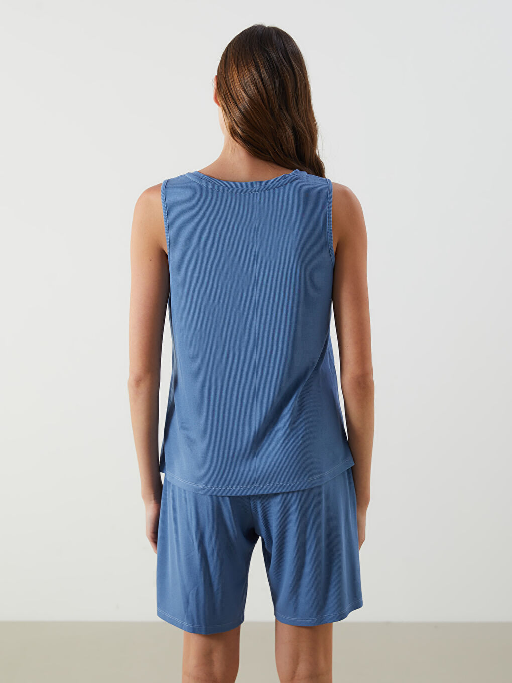 LCW DREAM V-Neck Textured Women's Short Pyjama Set -S5JR07Z8-H7T