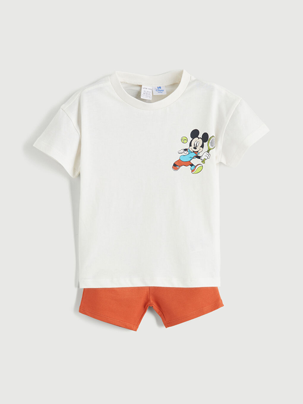 LCW baby Mickey Mouse Printed Baby Boys' T-Shirt and Shorts 2 Pack -S5JR13Z1-FSQ