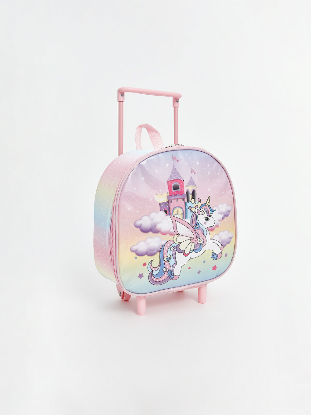 LCW ACCESSORIES Pembe Baskılı Kız Çocuk Çekçekli Çanta