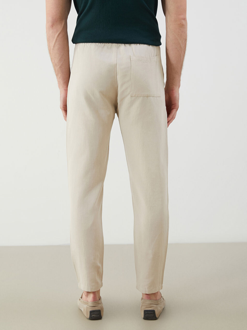 Gri Standart Kalıp Poplin Erkek Pantolon-3