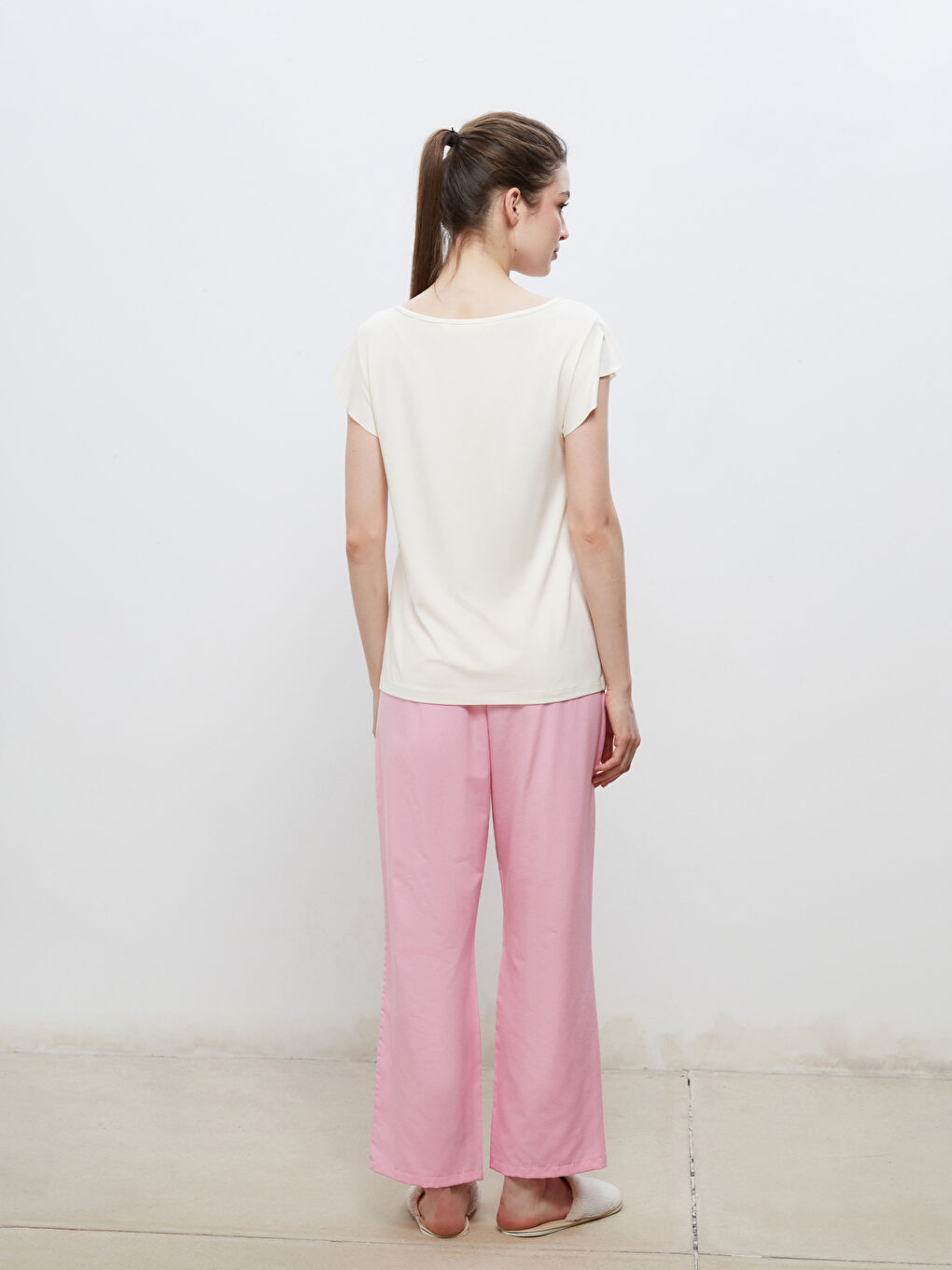 Crew Neck Printed Women's Pyjama Set -S5JR22Z8-QY8
