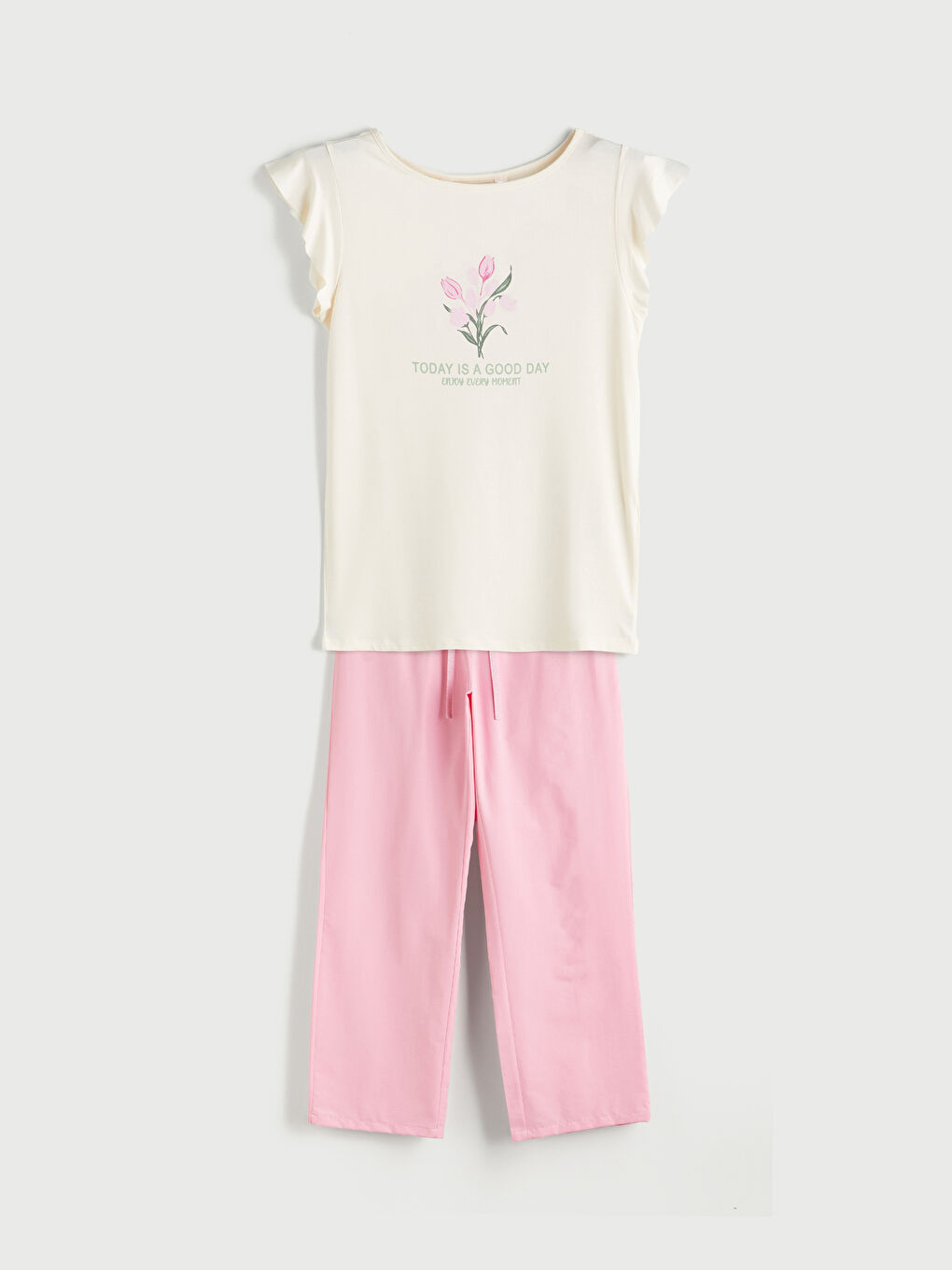 Crew Neck Printed Women's Pyjama Set -S5JR22Z8-QY8