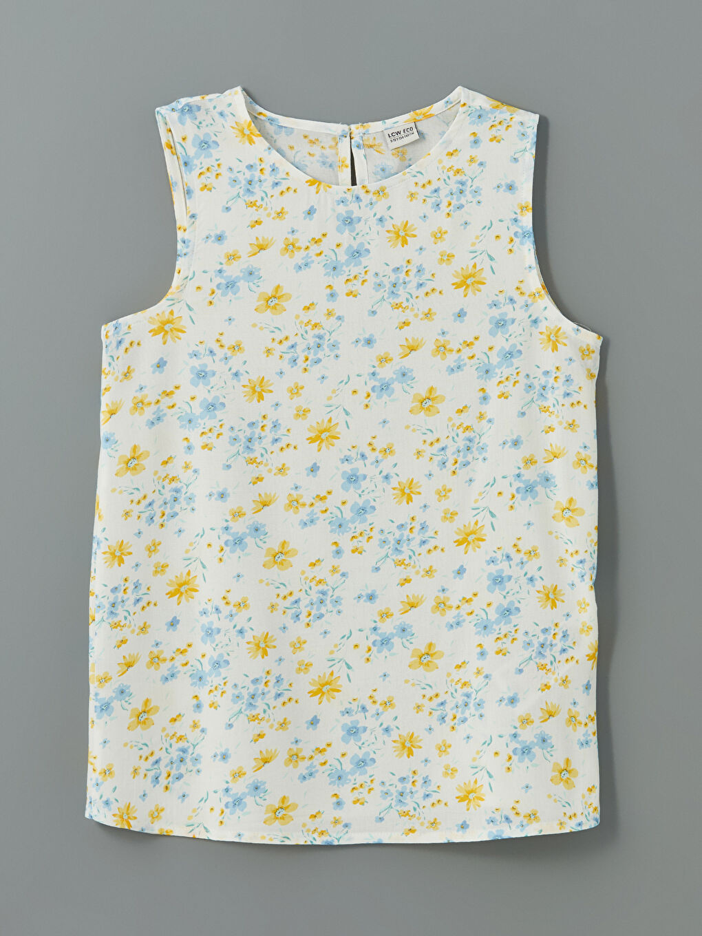 Crew Neck Floral Girl's Blouse -S5JR23Z4-LSL