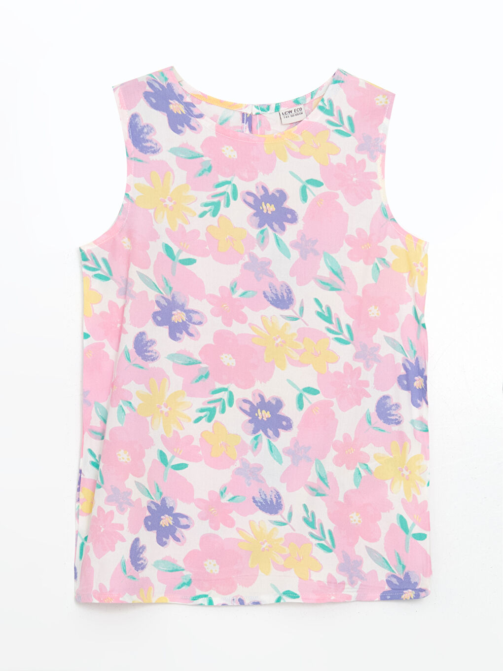 Crew Neck Floral Girl's Blouse -S5JR23Z4-LSZ