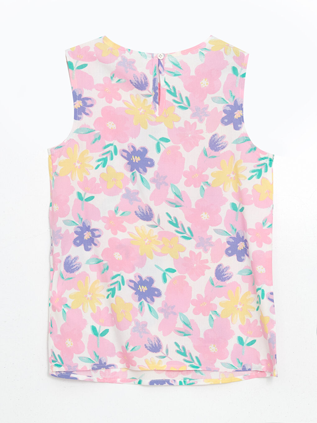 Crew Neck Floral Girl's Blouse -S5JR23Z4-LSZ