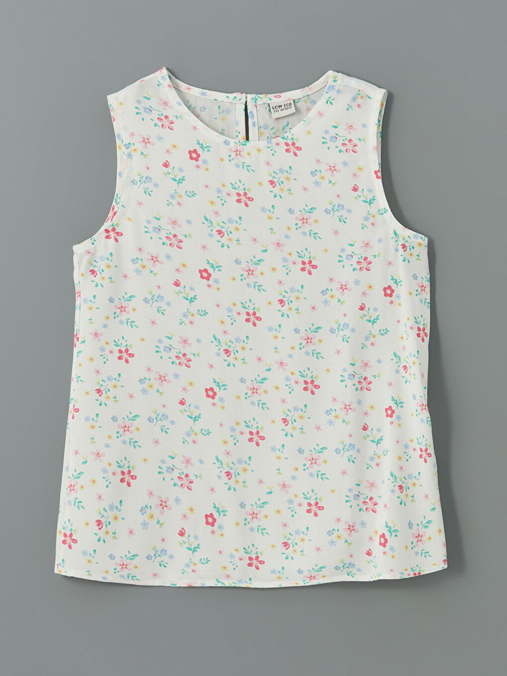 Crew Neck Floral Girl's Blouse -S5JR23Z4-LT4