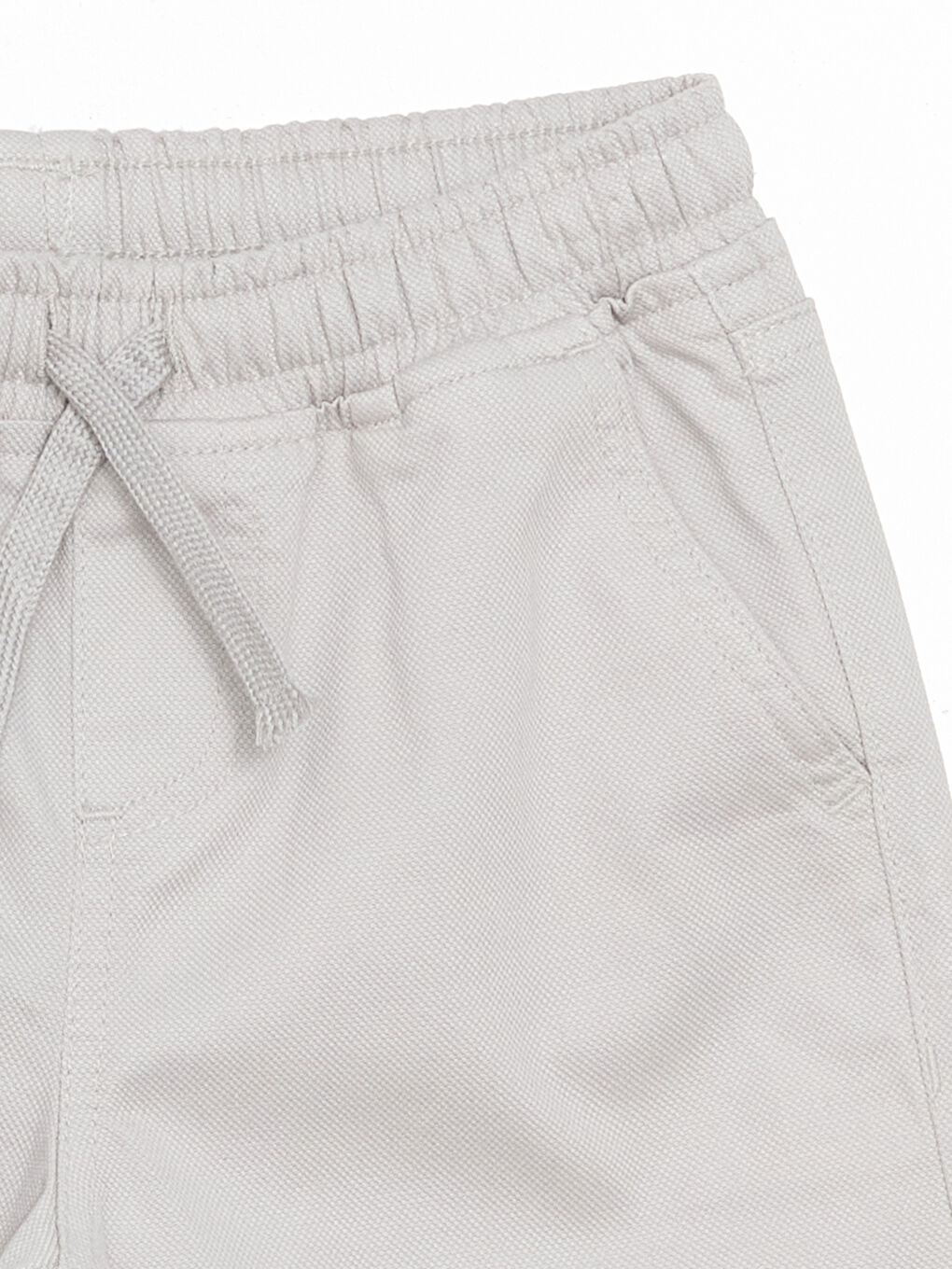 LCW ECO Gri Beli Lastikli Dokulu Erkek Çocuk Şort - 1