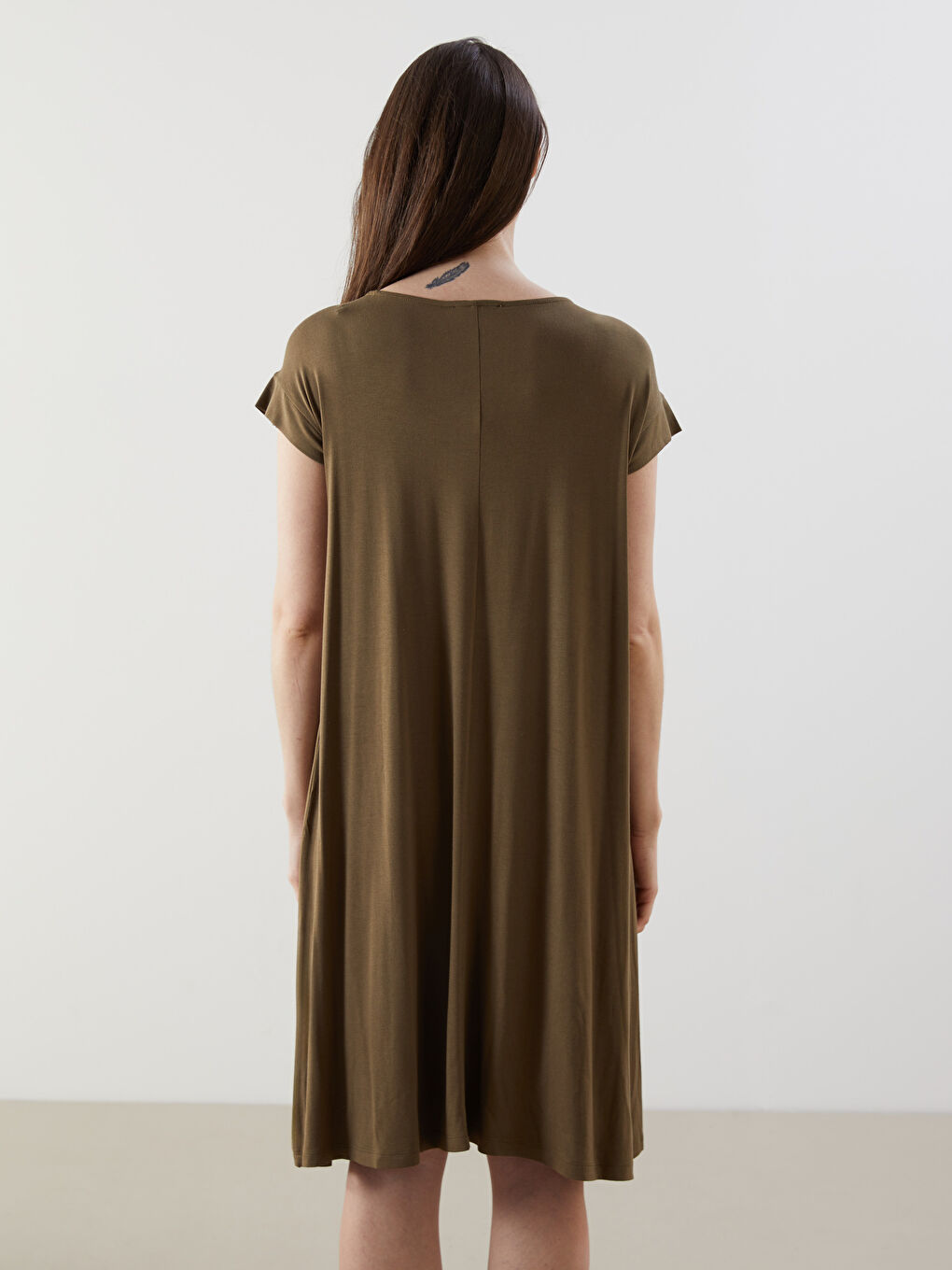 V Neck Women's Dress -S5JR46Z8-HEE