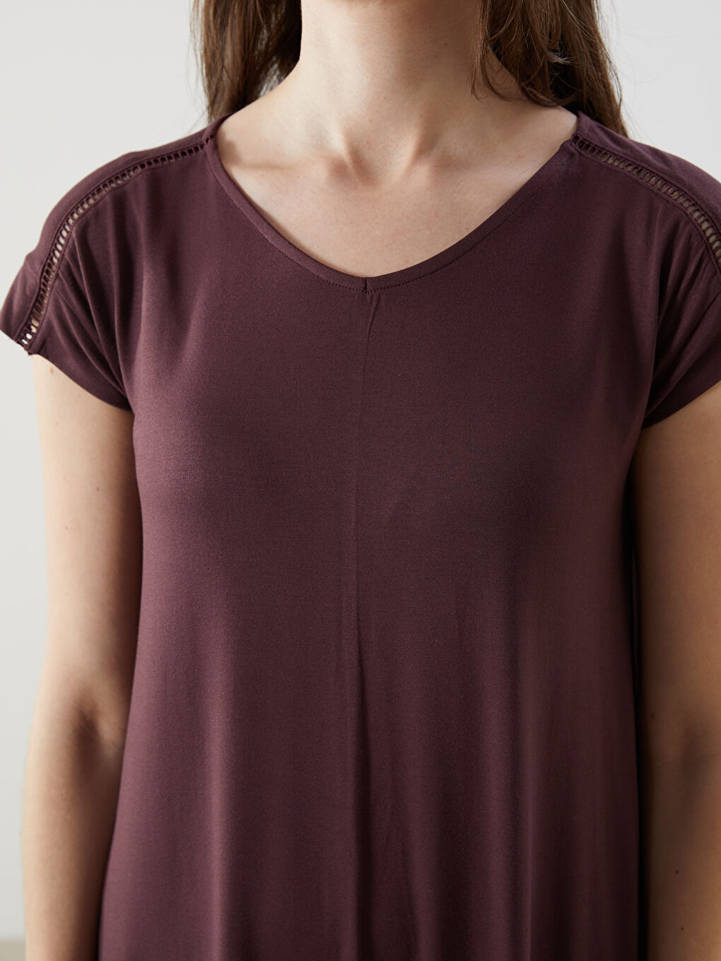 V Neck Women's Dress -S5JR46Z8-HHD