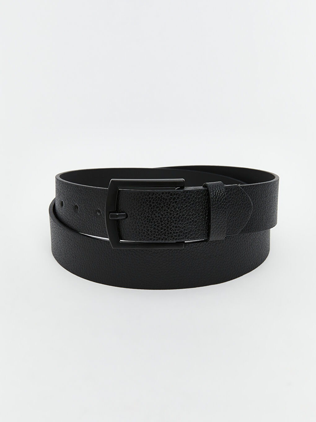 Siyah Deri Görünümlü Erkek Kemer