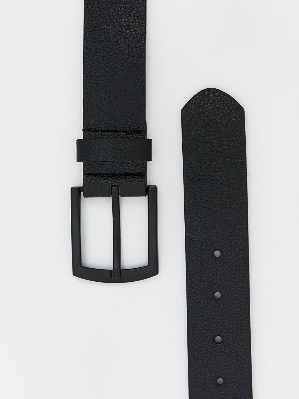 Siyah Deri Görünümlü Erkek Kemer-2