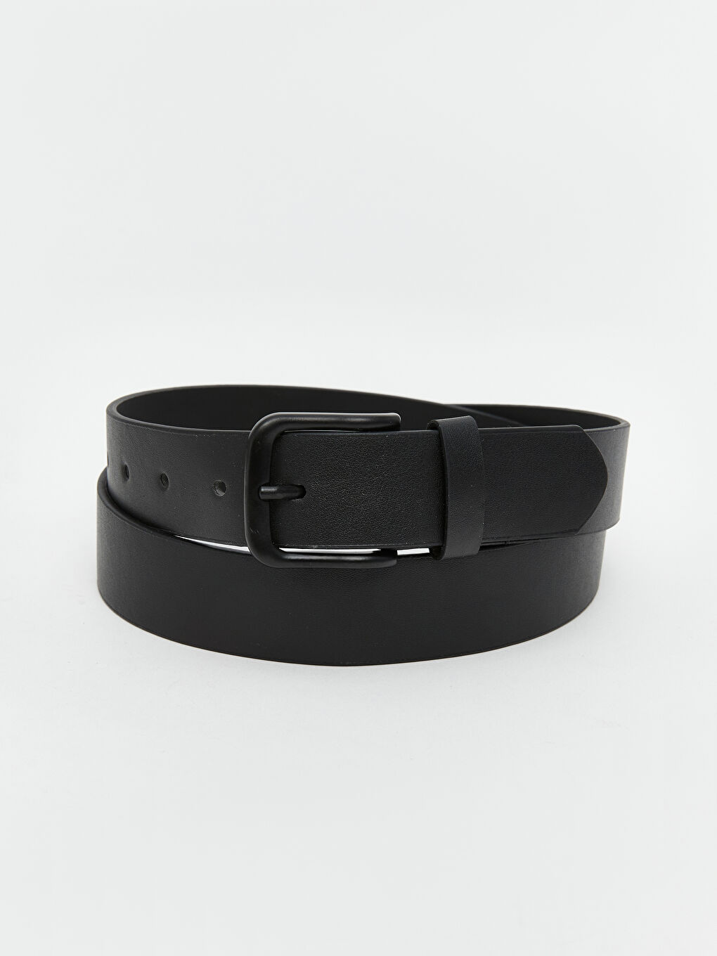 Siyah Deri Görünümlü Erkek Kemer