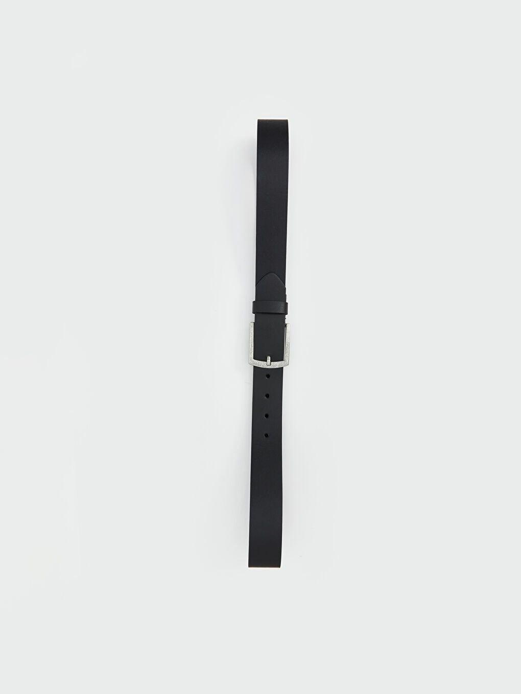 Siyah Deri Görünümlü Erkek Kemer-1