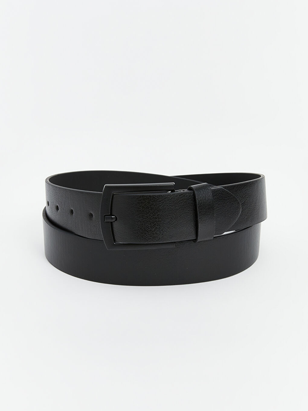 Siyah Deri Görünümlü Erkek Kemer