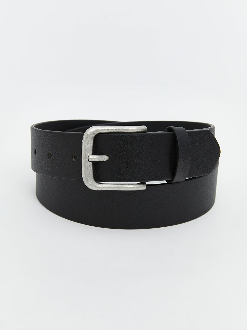 Siyah Deri Görünümlü Erkek Kemer