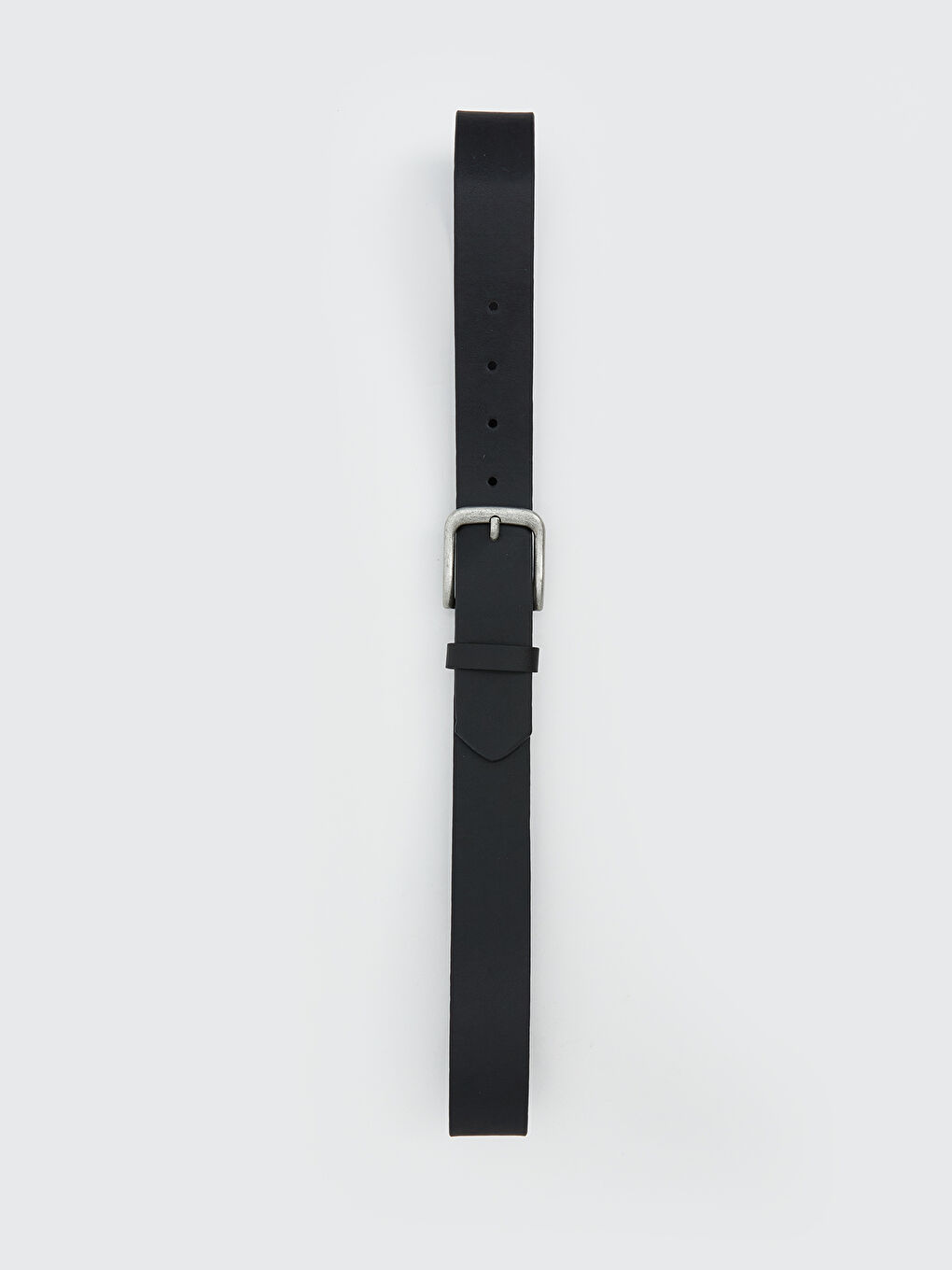 Siyah Deri Görünümlü Erkek Kemer-1