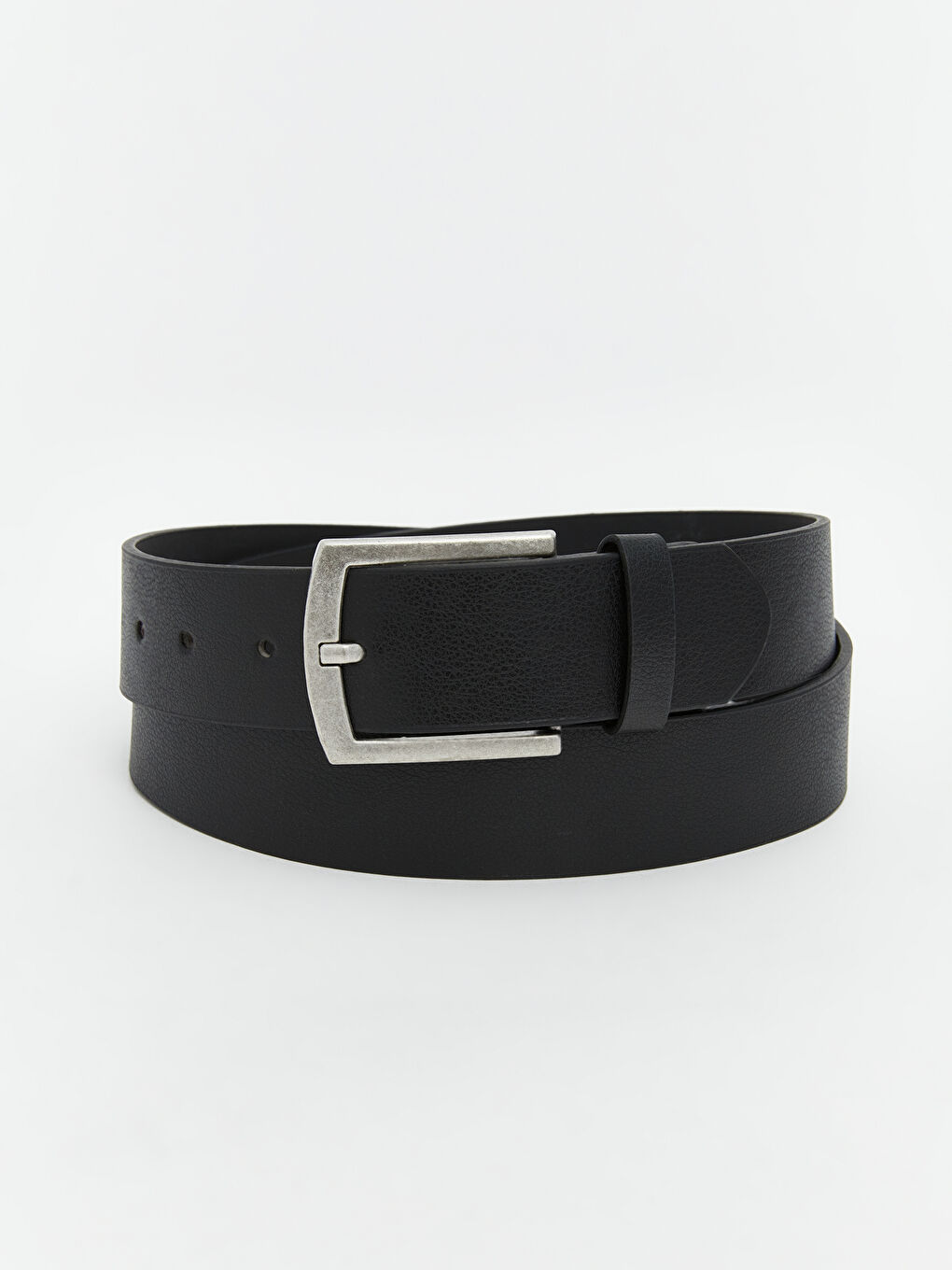 Siyah Deri Görünümlü Erkek Kemer