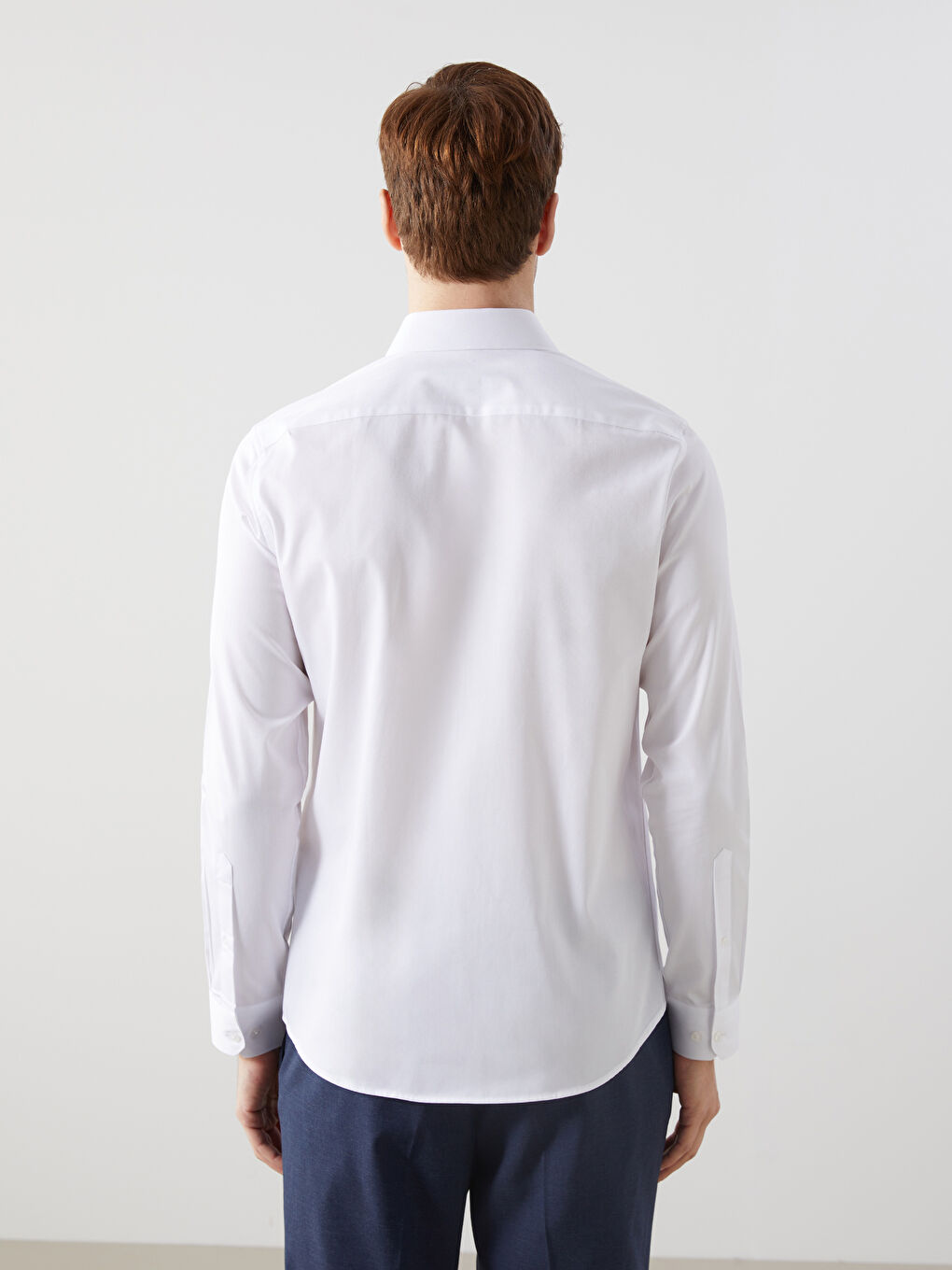 Slim Fit Long Sleeve Gabardine Men's Shirt-7