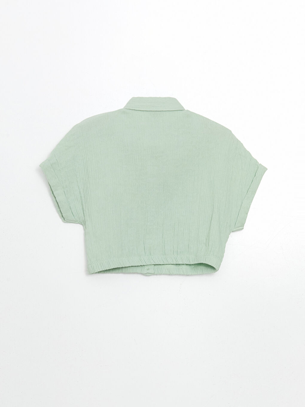 Yeşil Dokulu Kız Çocuk Gömlek-1