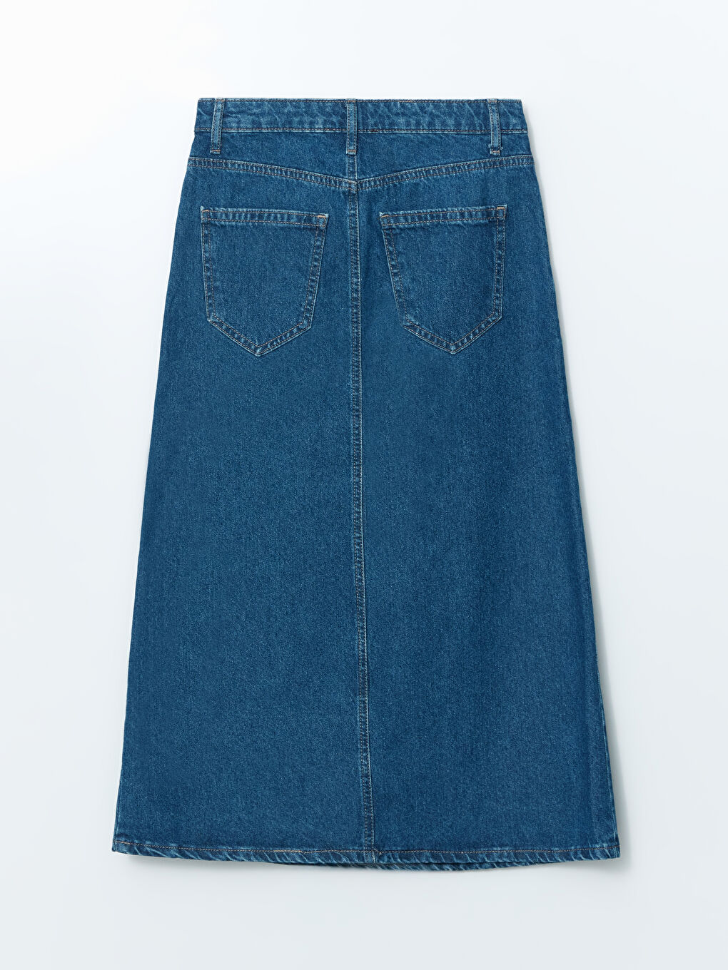 İndigo Standart Fit Kadın Jean Etek-5