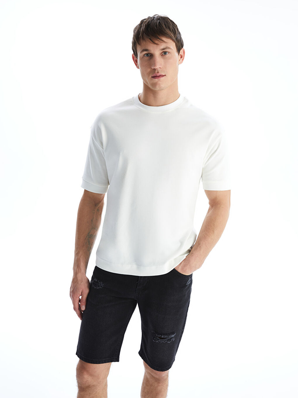 Standard Fit Men's Jean Shorts -S5JS01Z8-326