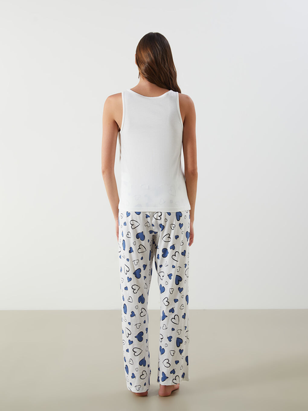 LCW DREAM U Neck Printed Women's Pyjama Set -S5JS18Z8-LRA