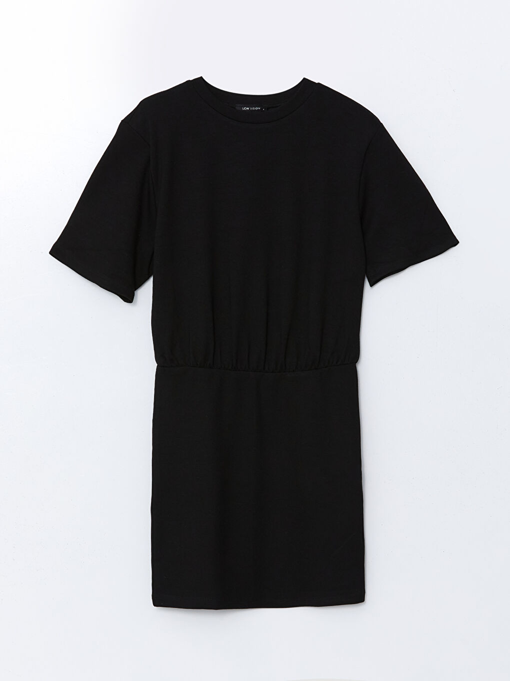 Siyah Bisiklet Yaka Elbise-4