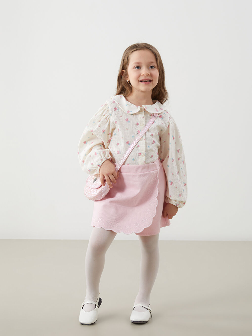 Peter Pan Collar Flower Girl’S Shirt -S5JS50Z1-LRA