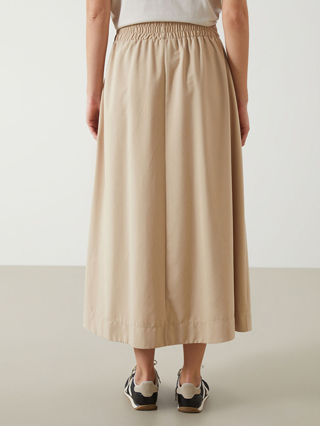 Elastic Waist Poplin Women'S Skirt -S5JS58Z8-CZB