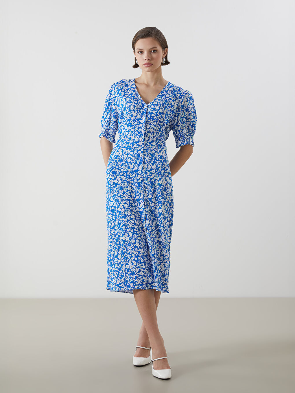 Woman BLUE Shirt Dress -S5JS78Z8-LQQ