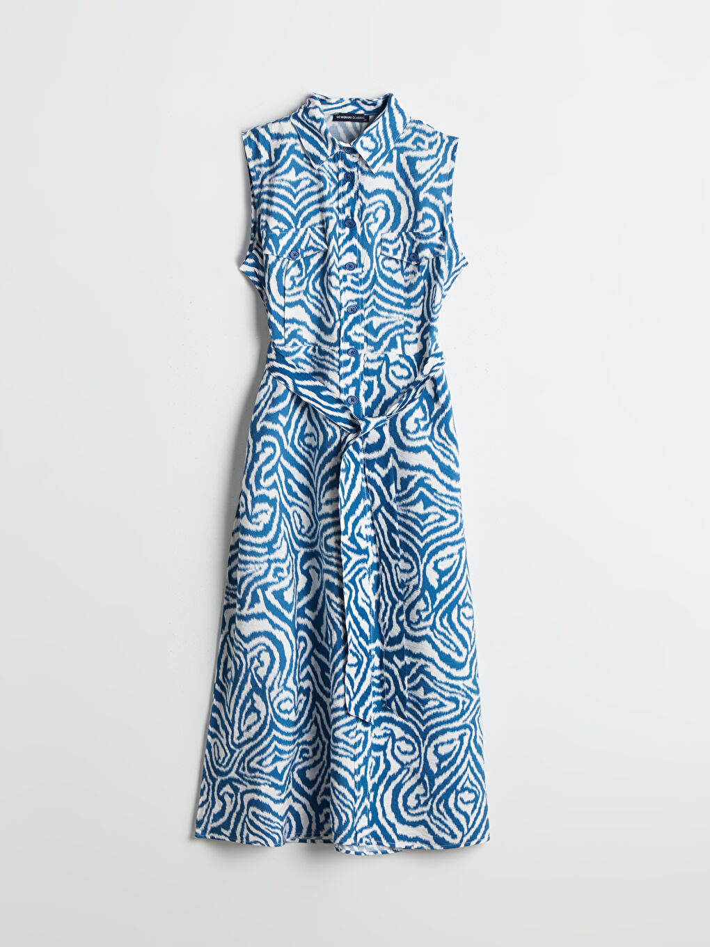 LCWAIKIKI Classic Patterned Shirt Dress -S5JS83Z8-LSJ