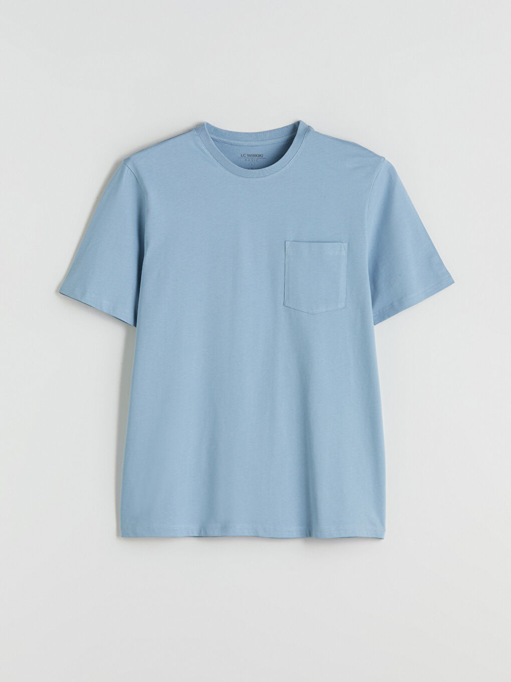 Mavi Bisiklet Yaka Penye Erkek Tişört-4