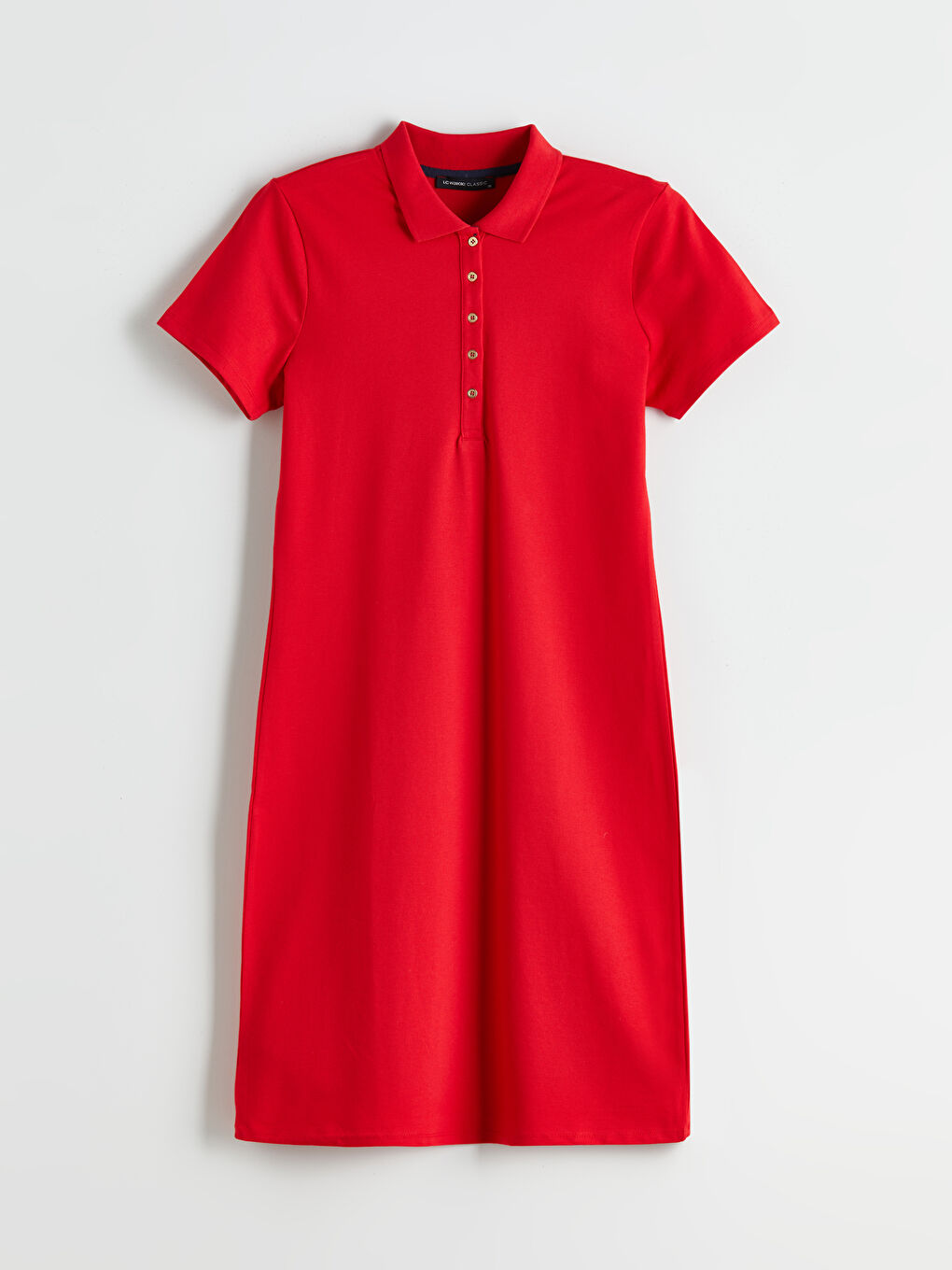 LCWAIKIKI Classic Polo Neck A-Line Pique Dress -S5JS85Z8-CSG