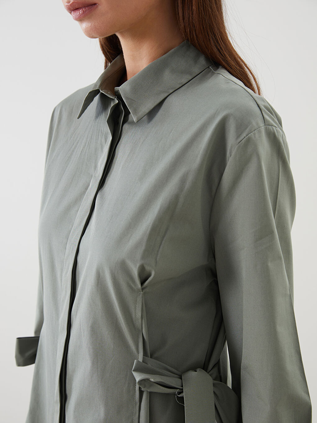 Woman GREEN Shirt Dress -S5JS90Z8-Z7K