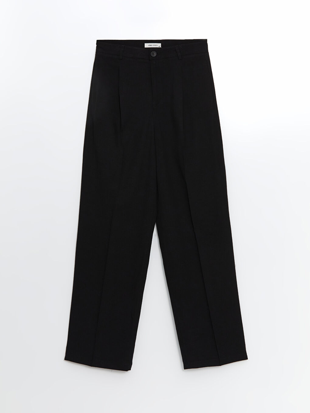 LCW Vision Siyah Loose Fit Keten Karışımlı Kadın Pantolon - 4