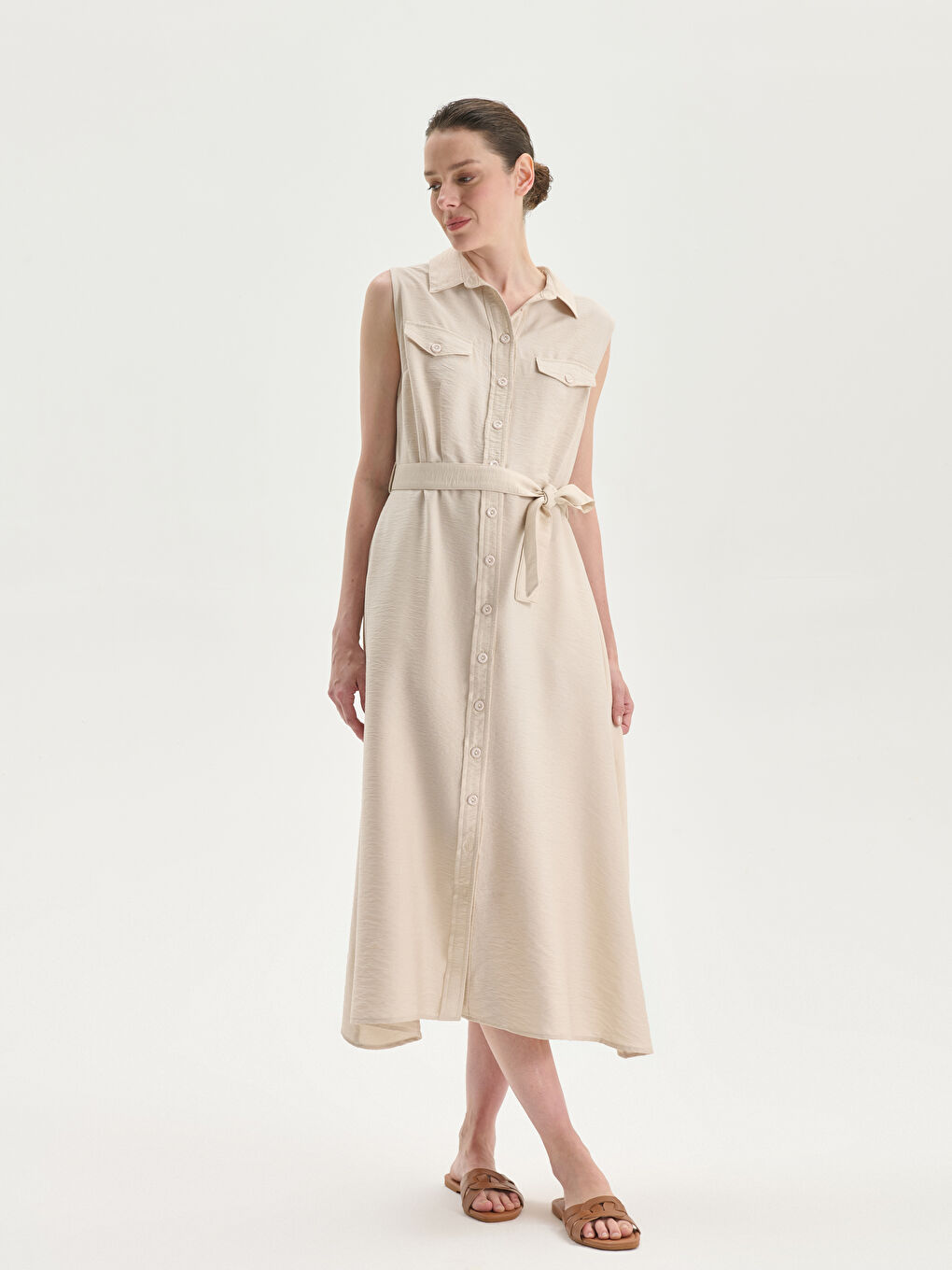 Belted Shirt Dress -S5JT13Z8-FZJ