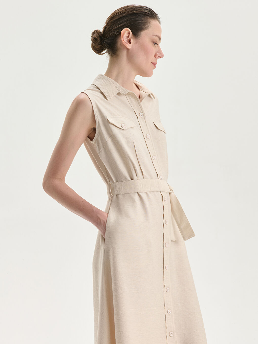 Belted Shirt Dress -S5JT13Z8-FZJ