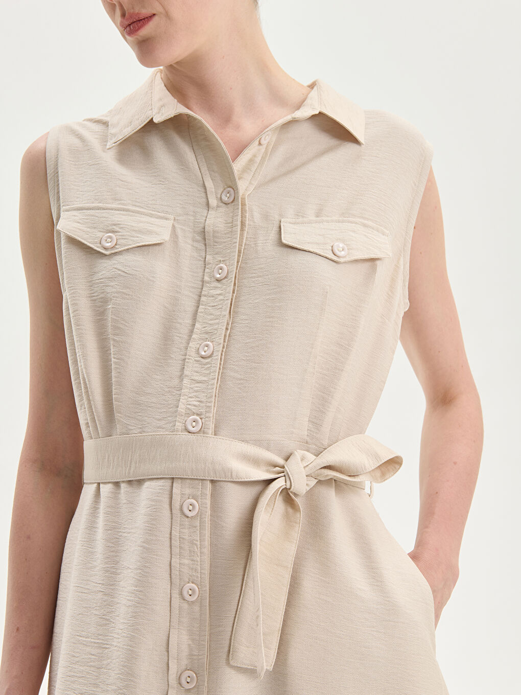 Belted Shirt Dress -S5JT13Z8-FZJ