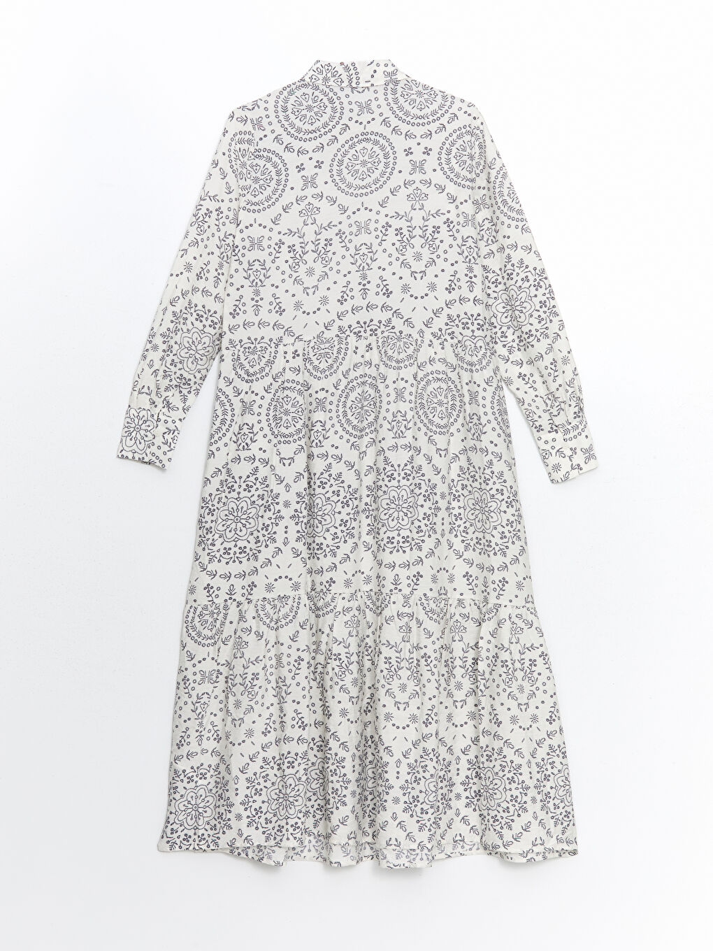 Collared Neck Patterned Women's Dress -S5JT14Z8-LQQ