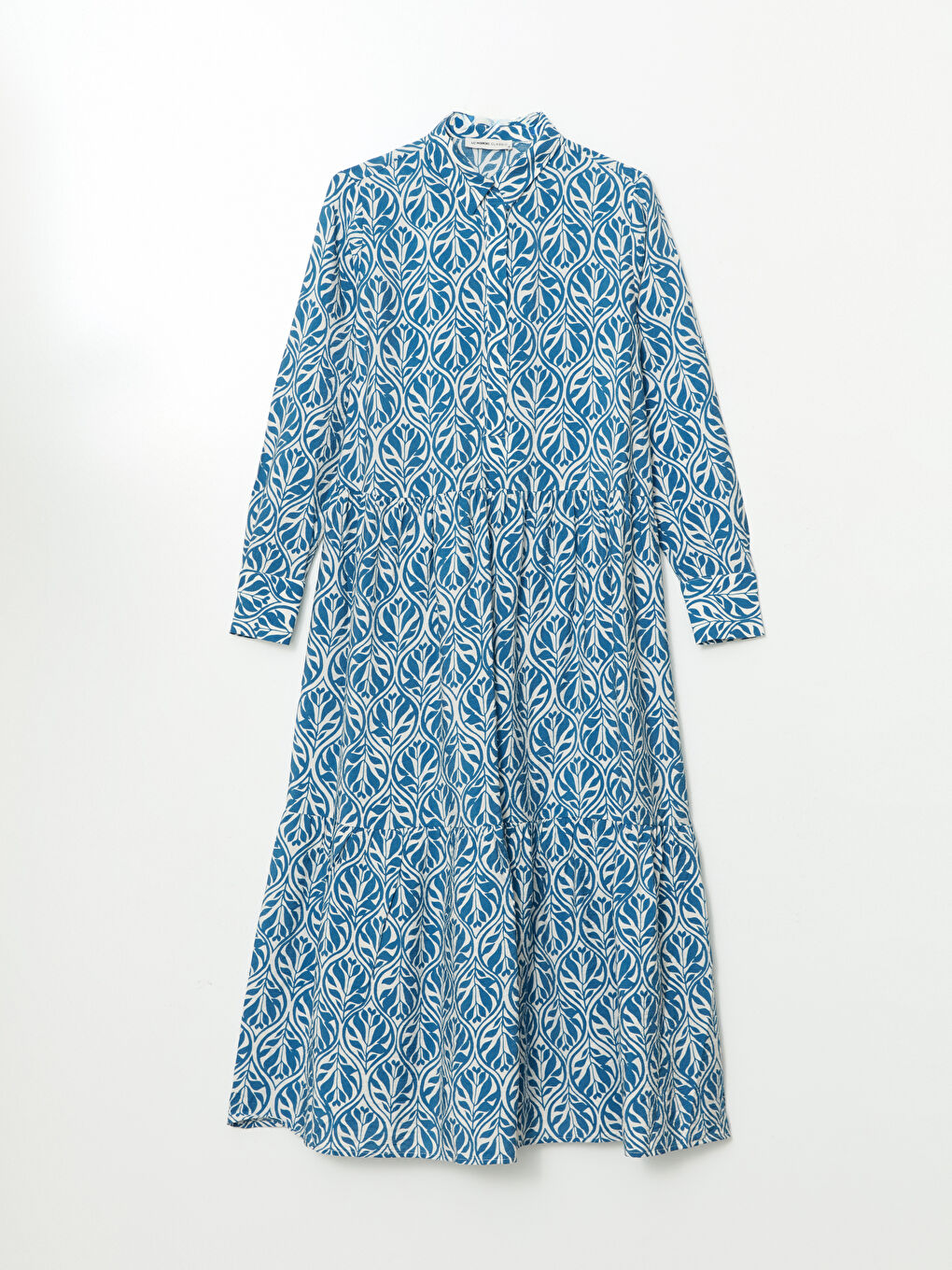 Collared Neck Patterned Women's Dress -S5JT14Z8-LSJ