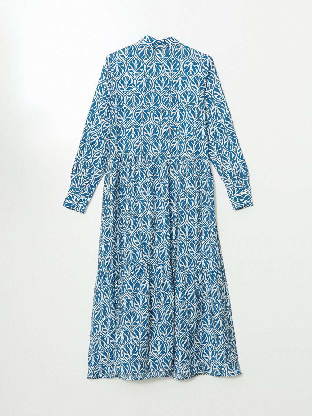 Collared Neck Patterned Women's Dress -S5JT14Z8-LSJ