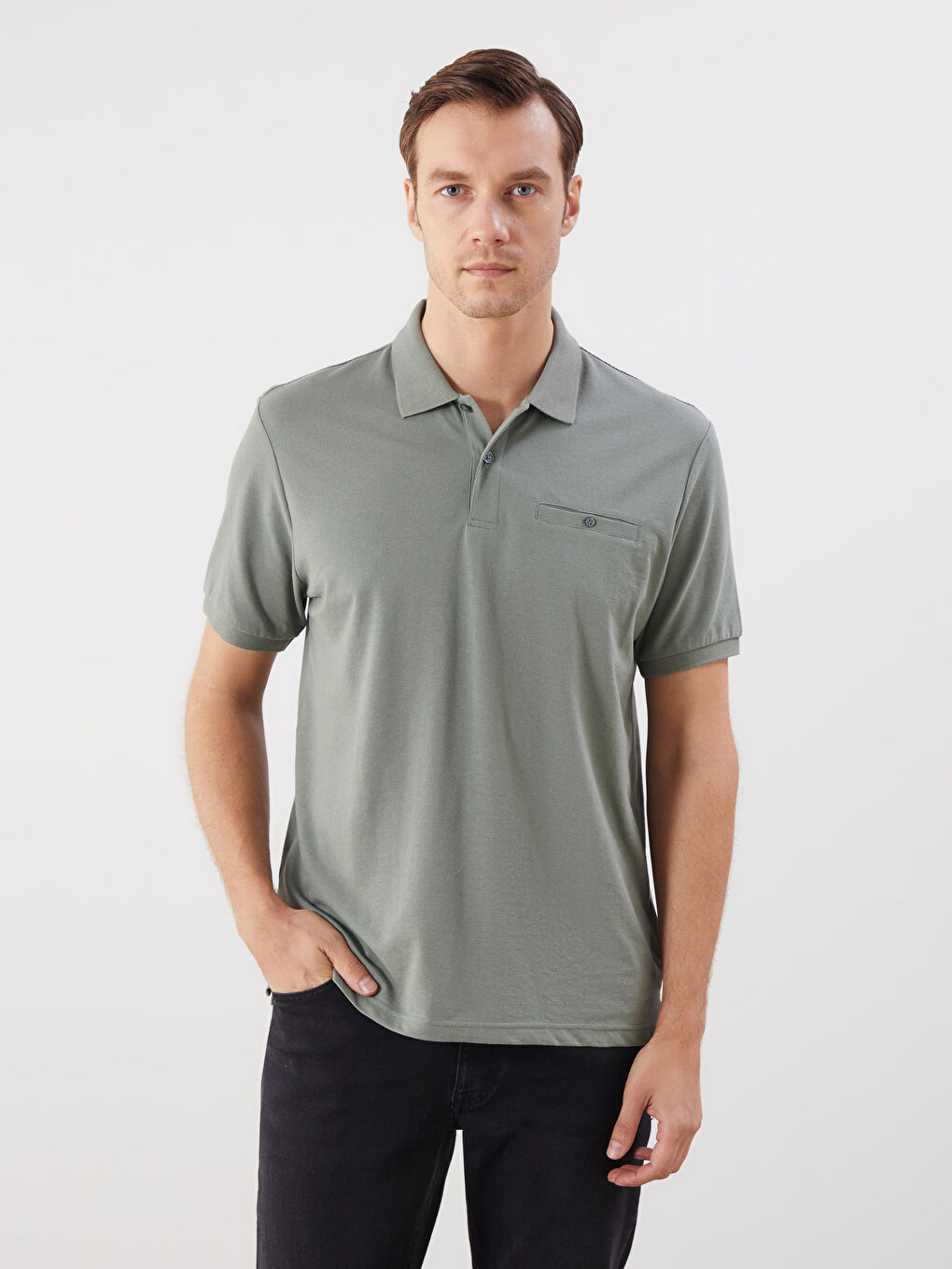 LCWAIKIKI Classic Men's Polo Neck T-Shirt -S5JT24Z8-YNY