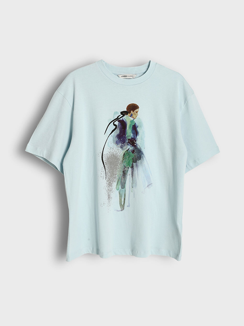 LC Waikiki Crew Neck Printed Women's T-Shirt -S5JT27Z8-QXL