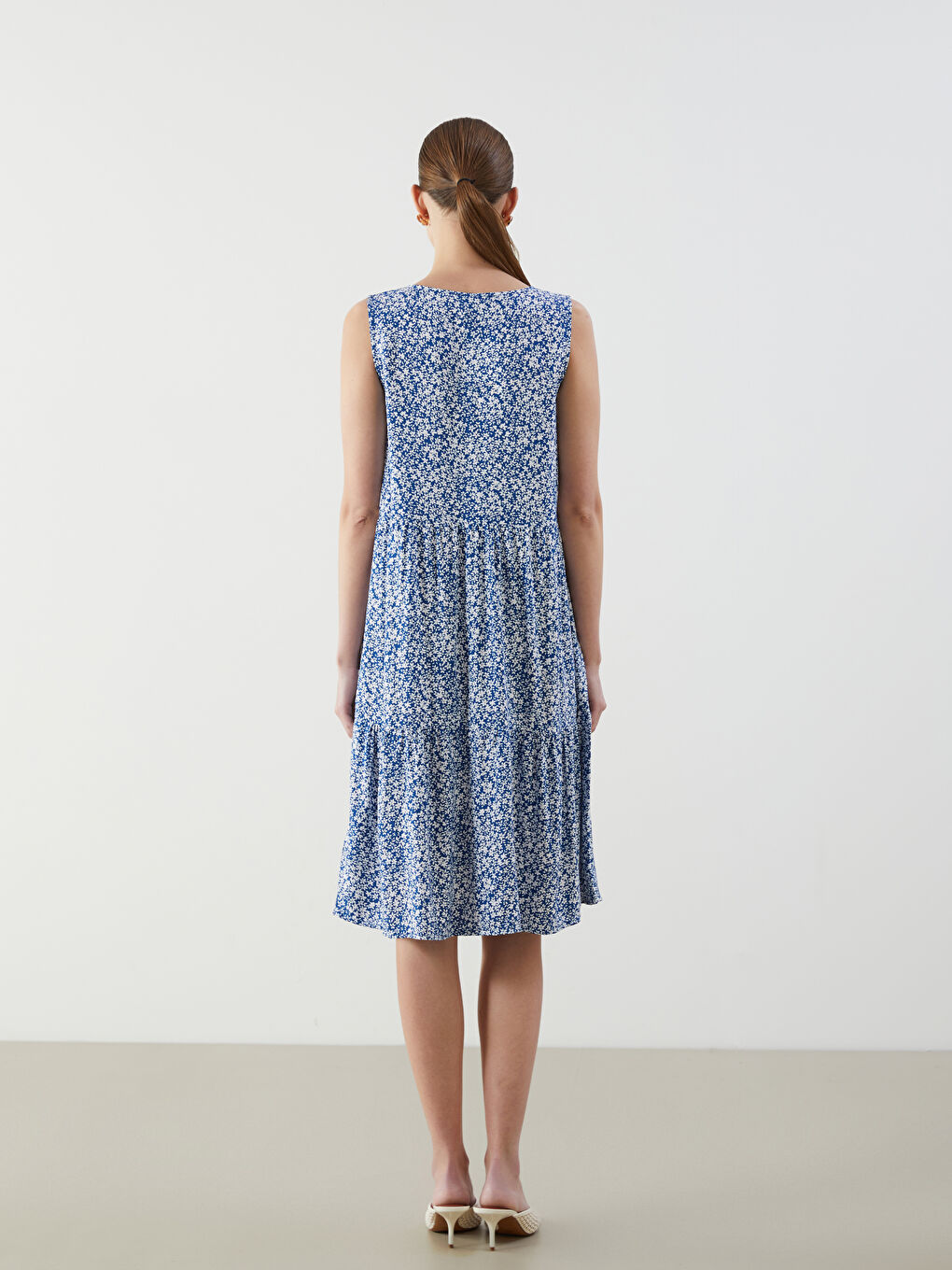 V Neck Floral Women's Dress -S5JT38Z8-LQQ