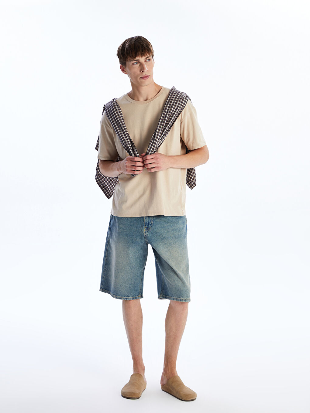 Relaxed Fit Men's Denim Shorts -S5JT40Z8-333