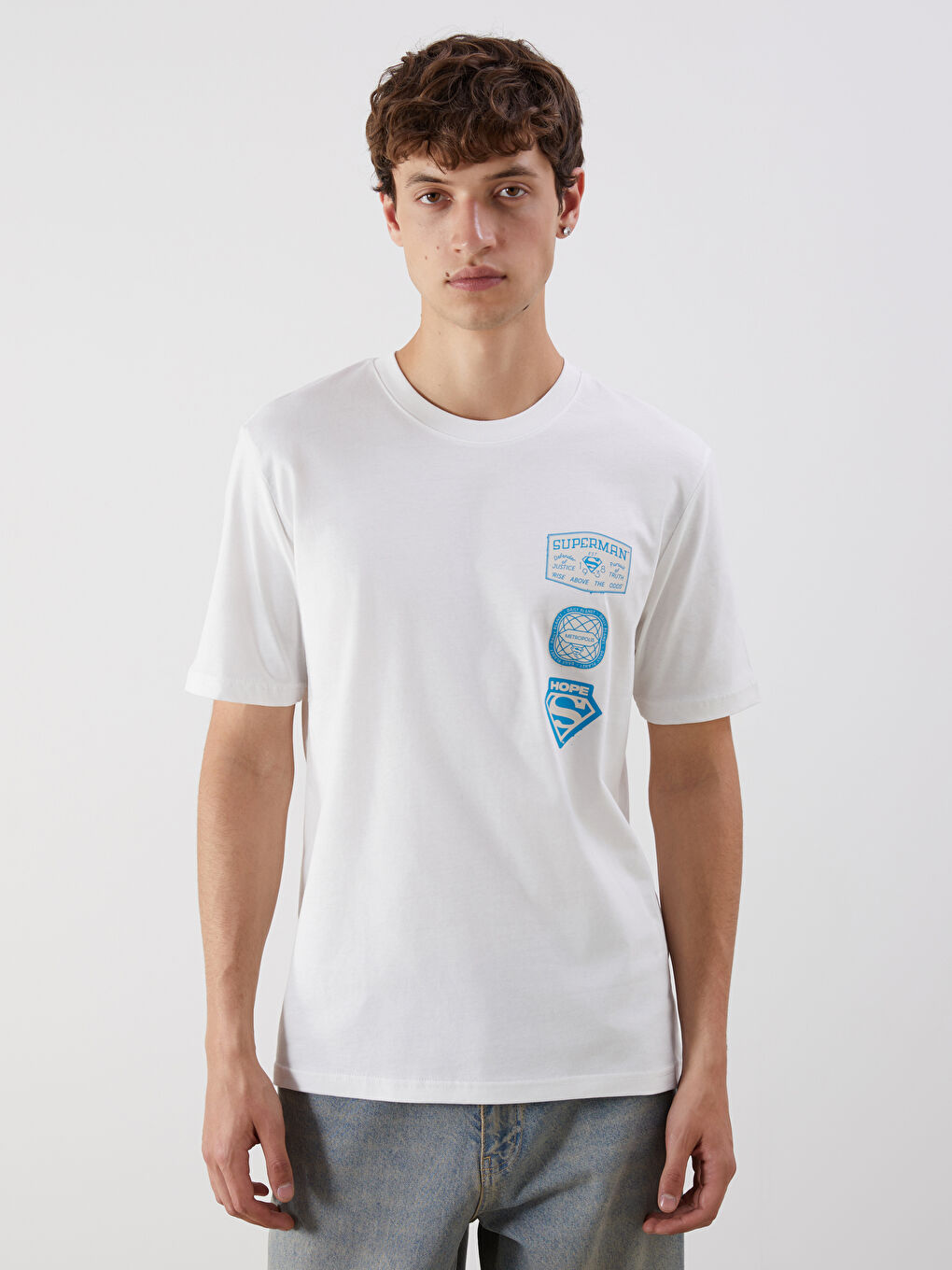 XSIDE Crew Neck Printed Jersey Men's T-Shirt -S5JT46Z8-R9J