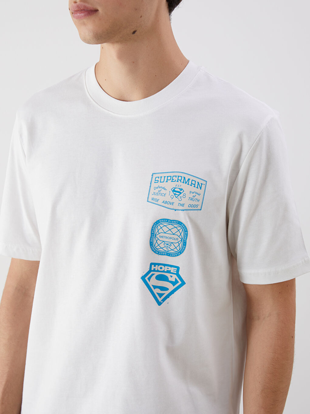 XSIDE Crew Neck Printed Jersey Men's T-Shirt -S5JT46Z8-R9J