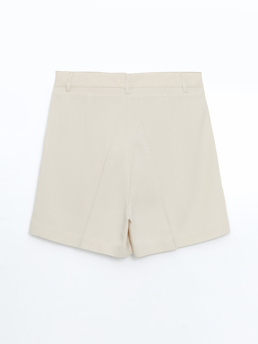 LCW Vision Bej Loose Fit Keten Karışımlı Kadın Şort - 6