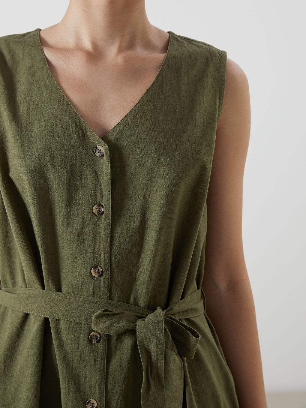 LCWAIKIKI Classic Woman KHAKI Dress -S5JT77Z8-GYA
